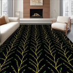 Yellow Vine Pattern Rug