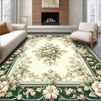 Classic Floral Meadow Garden Design Rug