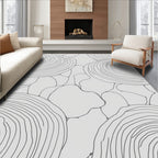 Abstract Organic Contour Pattern Rug