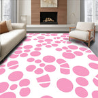 Pretty Pink Circles Pattern Rug