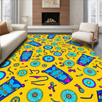Whimsical Floral Abstract Pattern Rug