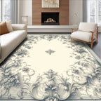 Elegant Floral Scrollwork Pattern Rug