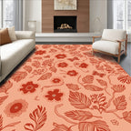 Vintage Floral Butterfly Pattern Rug