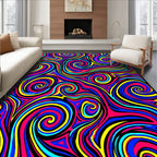 Bold Swirl Pattern Funky Rug