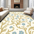 Delicate Floral Vine Pattern Rug