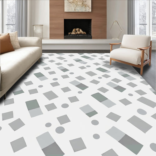Abstract Geometric Shape Pattern Rug