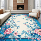 Chinoiserie Floral Butterfly Design Rug