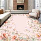 Elegant Floral Vine Swirl Design Rug