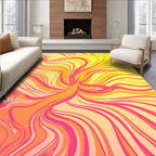 Vibrant Swirls Abstract Pattern Rug