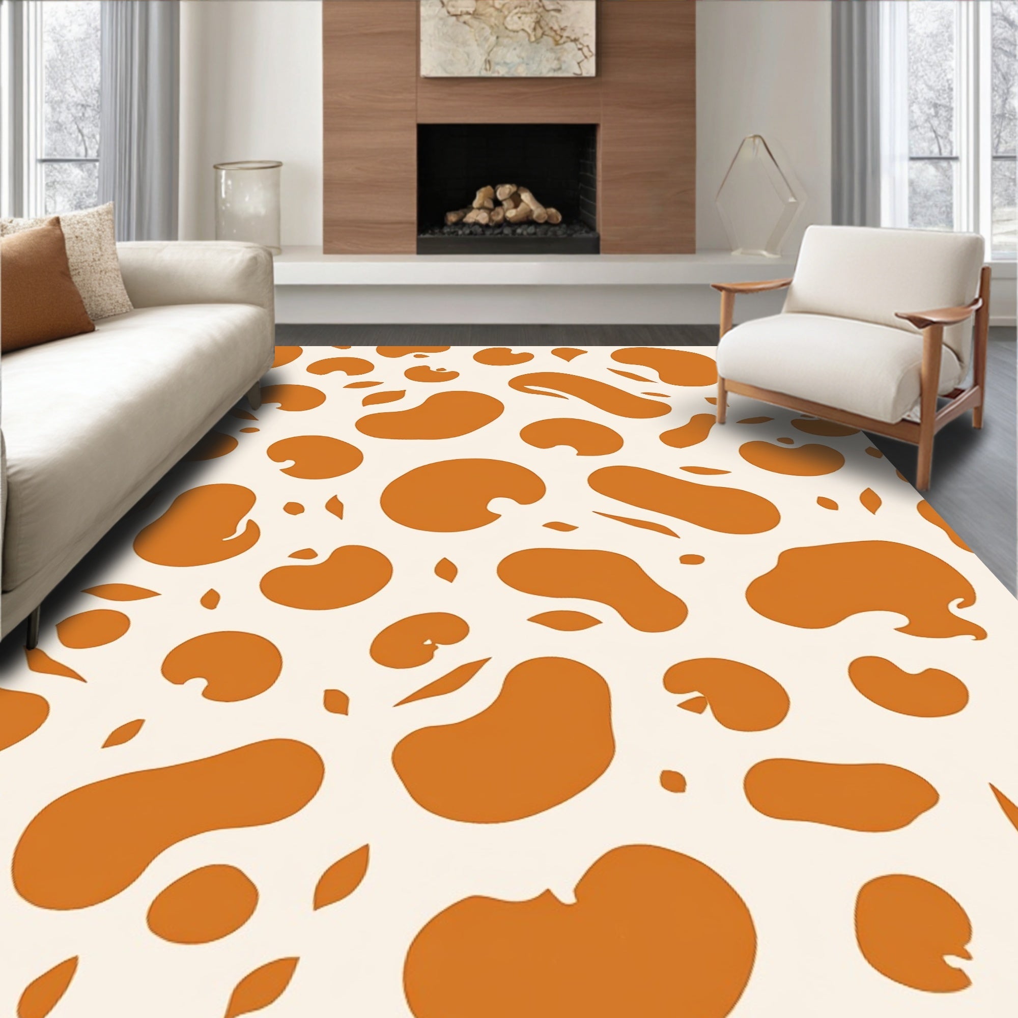 Abstract Blobs Pattern Design Rug