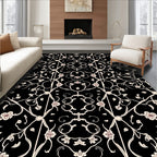Elegant Floral Vine Pattern Rug