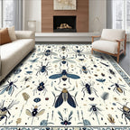 Nature Insect And Botanical Pattern Rug
