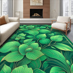 Emerald Green Floral Vine Rug