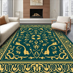 Gold Floral Contempo Pattern Rug
