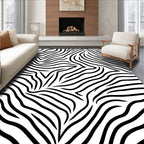 Wild Zebra Print Pattern Rug