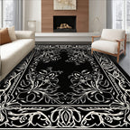 Ornate Floral and Vine Pattern Rug