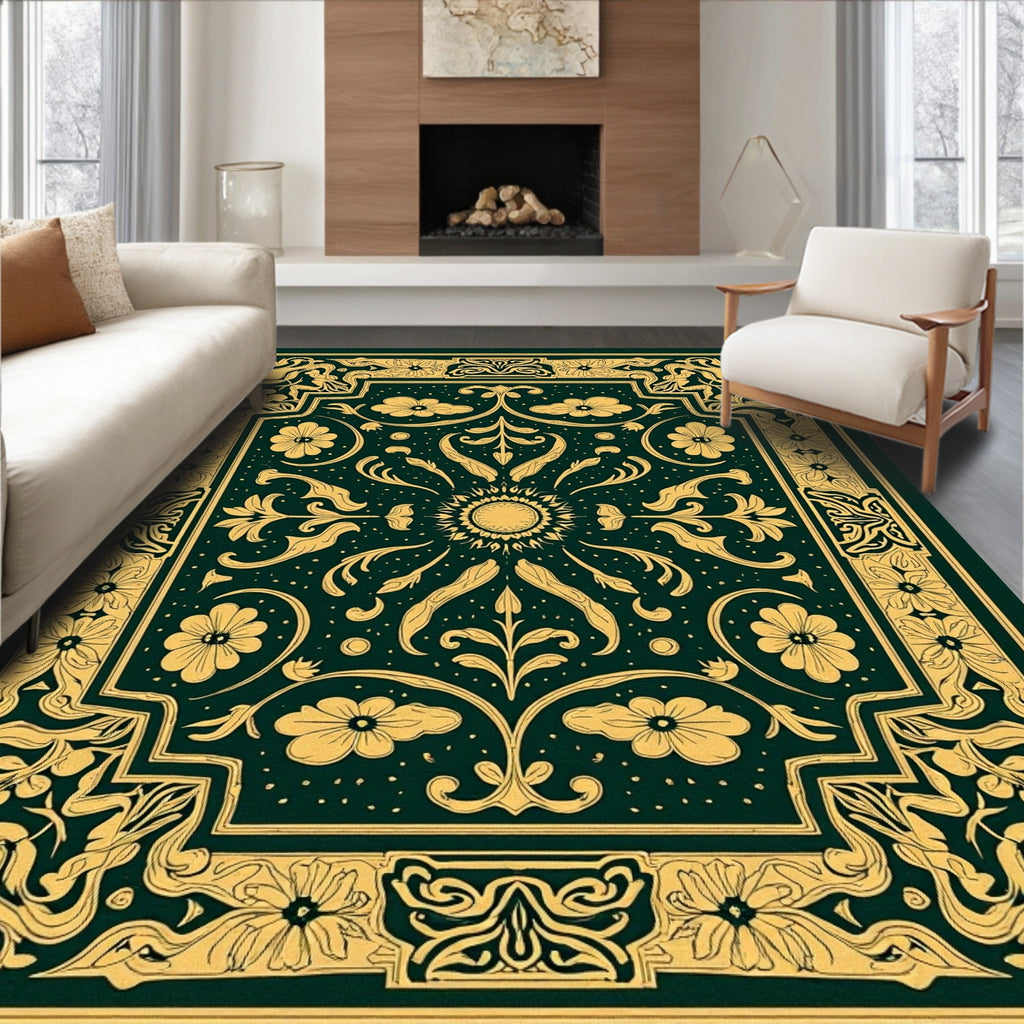 Ornate Forest Floral Sunburst Rug