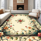 Vintage Floral Vine Frame Rug