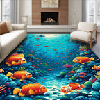 Underwater Coral Reef Scene Rug