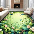 Enchanted Garden Butterfly Bloom Rug
