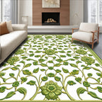 Embossed Floral Vine Pattern Rug