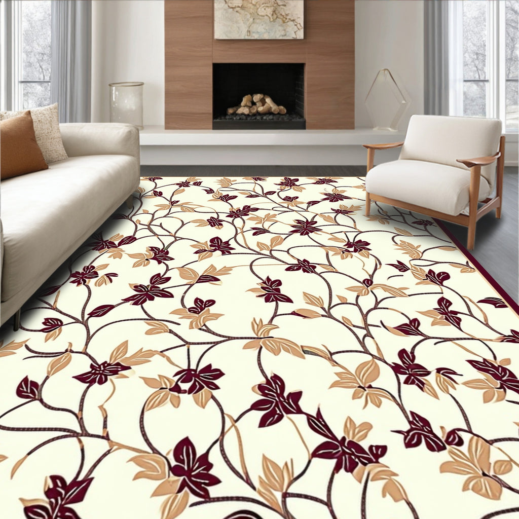 Vine and Leaf Traditional Pattern Rug