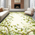 Vining Green Leaves Nature Design Rug