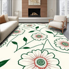 Whimsical Floral Garden Pattern Rug