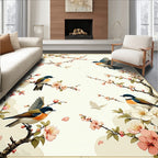 Charming Birds Blossom Branch Design Rug