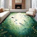 Enchanted Forest Butterfly Garden Design Rug
