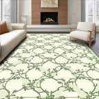 Green Vine Lattice Pattern Rug