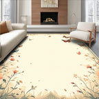 Vintage Floral Butterfly Garden Rug