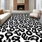 Abstract Black Spots Pattern Rug