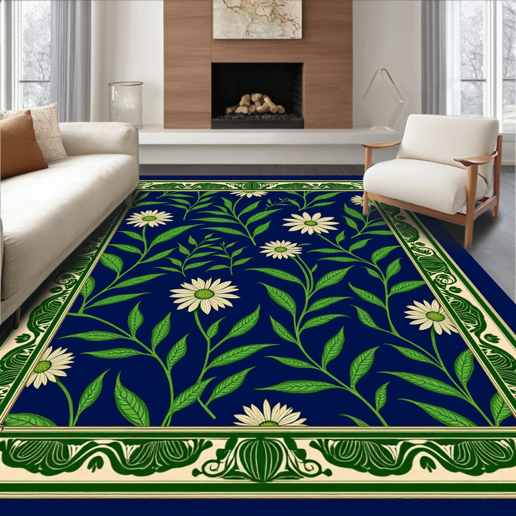 Art Nouveau Floral Vine Pattern Rug