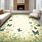 Whimsical Butterfly Blossom Garden Rug