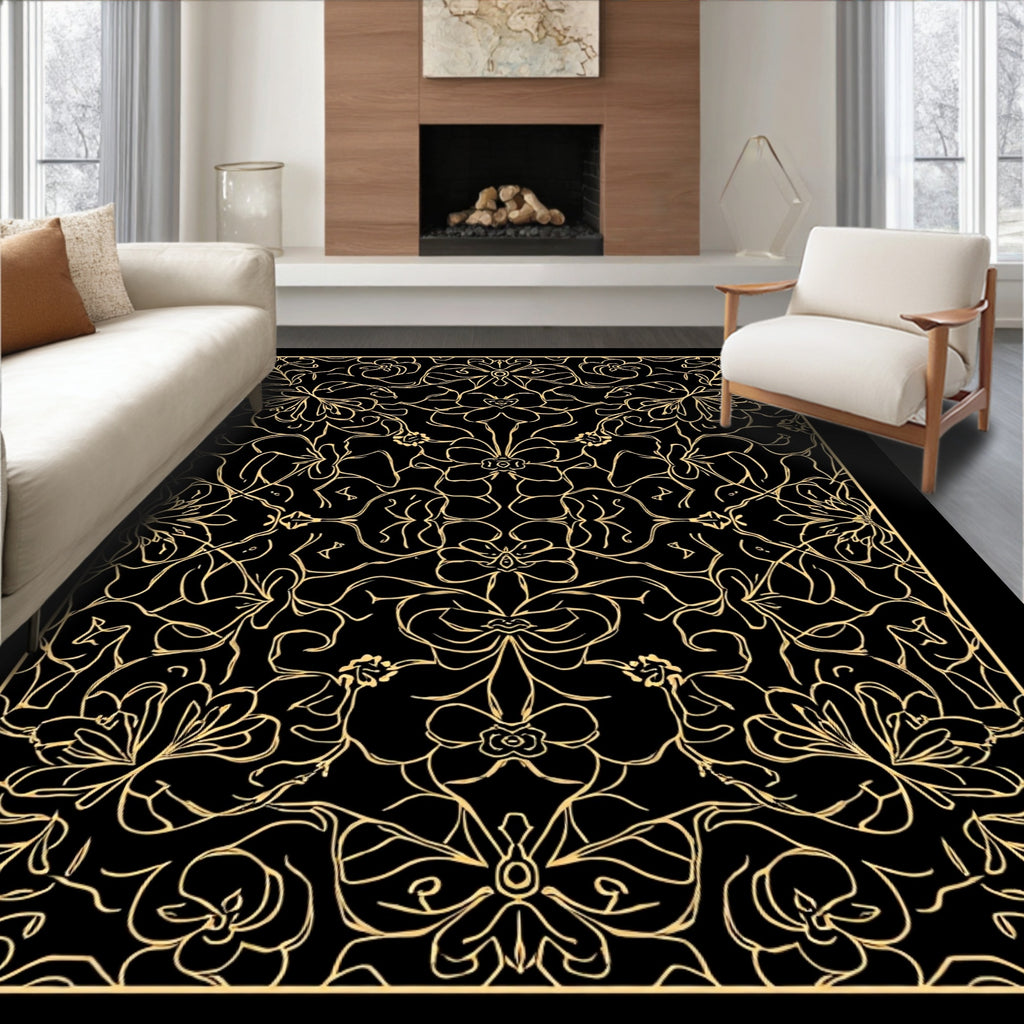 Ornate Floral Pattern Design Rug