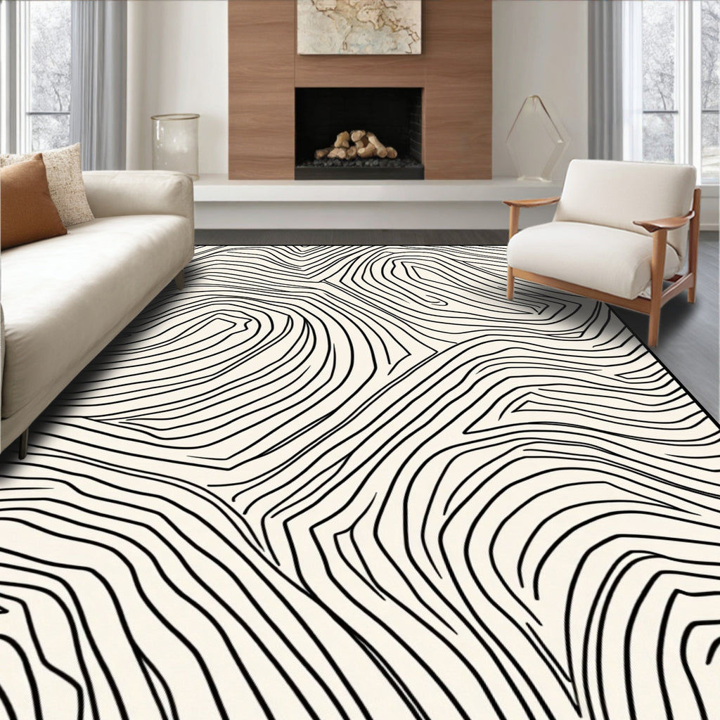 Abstract Contour Landscape Pattern Rug