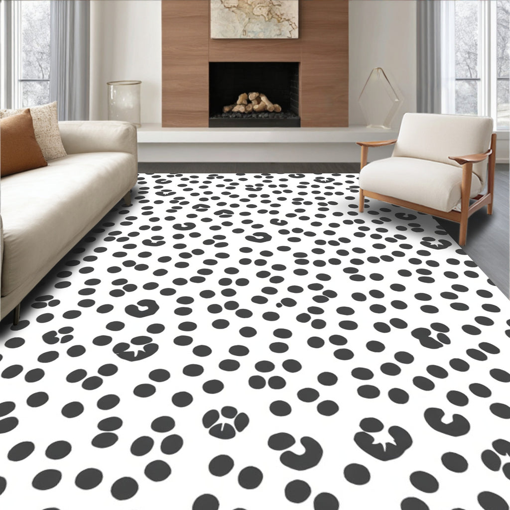 Chic Cheetah Spot Print Pattern Rug