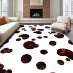 Organic Blotch Patterned Graphic Design Rug