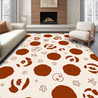 Bold Dot Floral Outline Pattern Rug