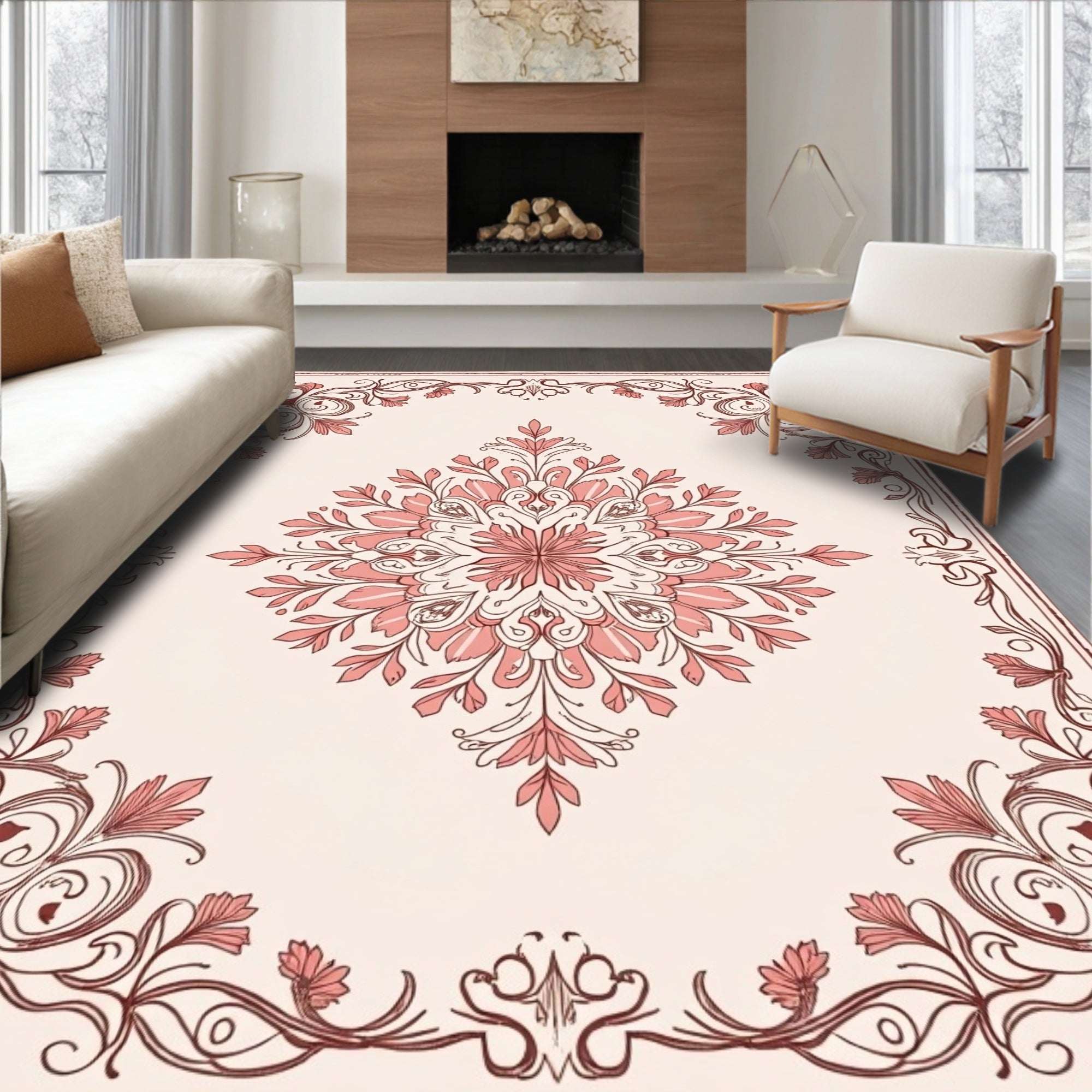 Floral Medallion Vintage Style Rug