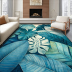 Tropical Leaf Print Design Rug