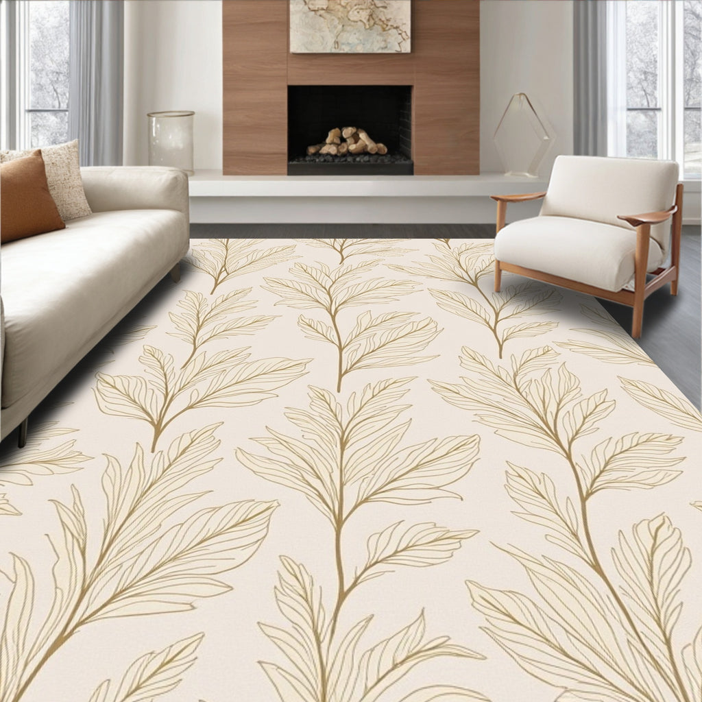 Botanical Contour Natural Vines Rug