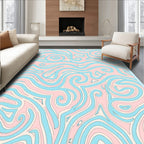 Soft Pastel Swirl Organic Pattern Rug