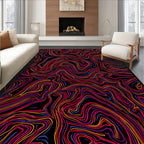 Vibrant Swirl Abstract Pattern Rug