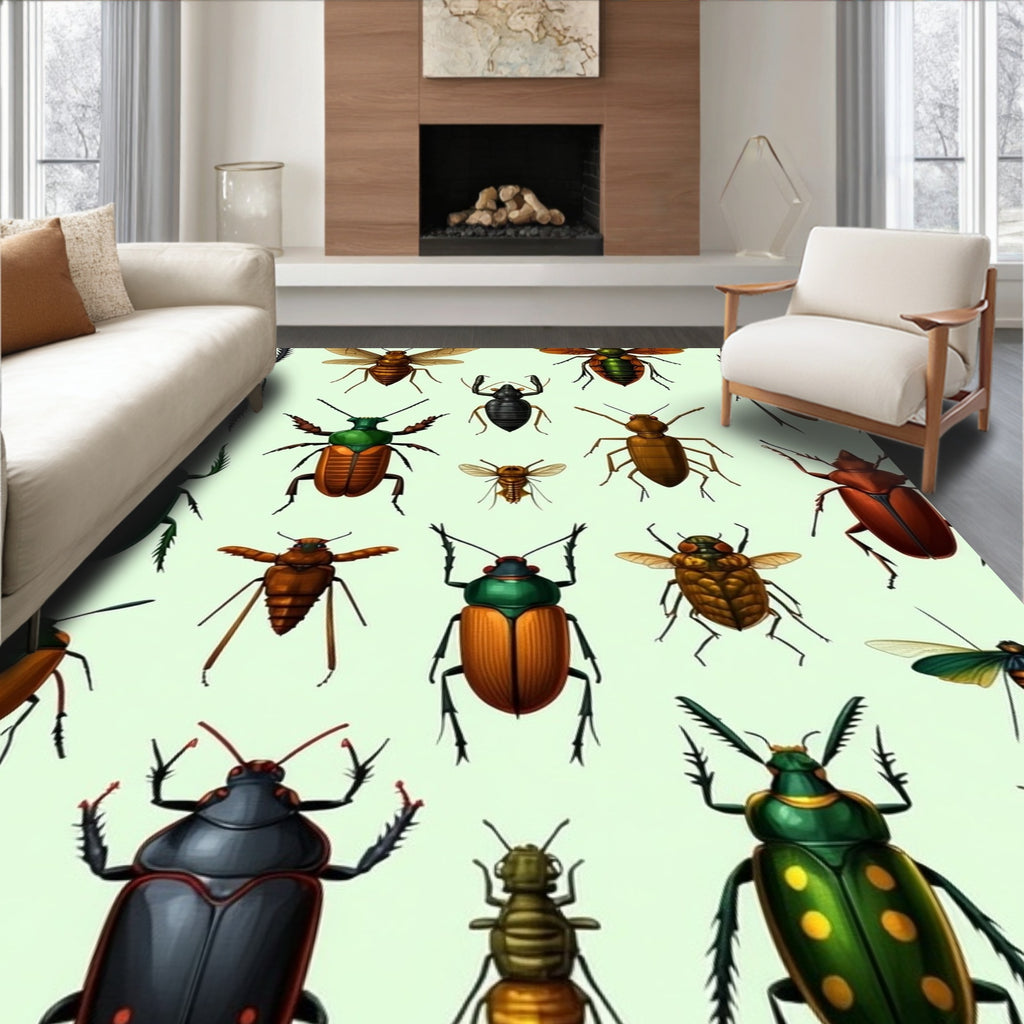 Nature Insects Pattern Design Rug