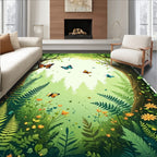 Enchanted Forest Butterfly Meadow Rug