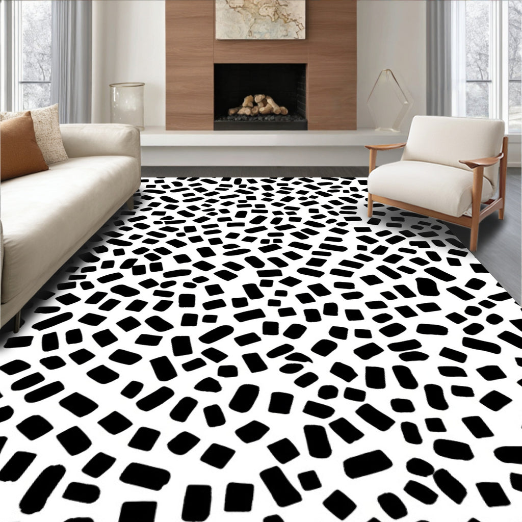 Abstract Dash Pattern Rug
