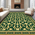 Elegant Gold Floral Lattice Design Rug