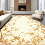Antique Floral Vine Scrollwork Rug
